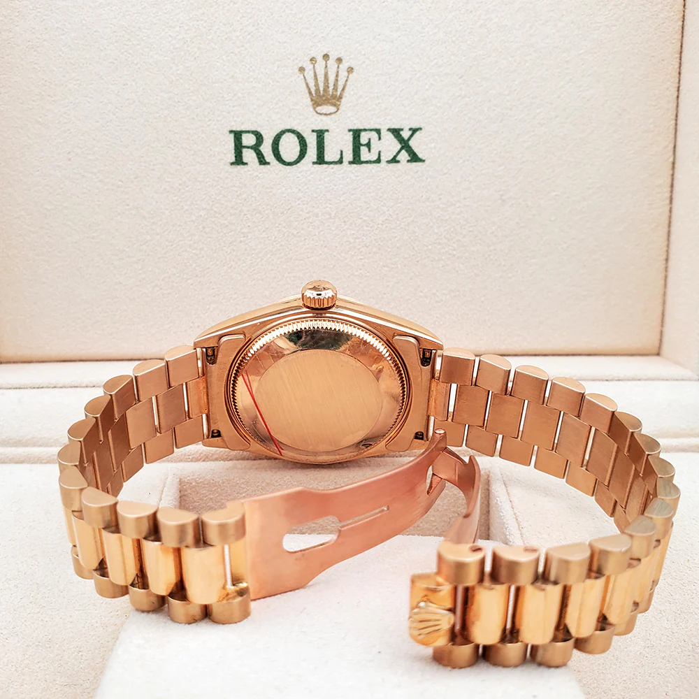 Rolex President Datejust 31mm Factory Champagne Diamond Dial Yellow Gold Watch 78278 - Image 6