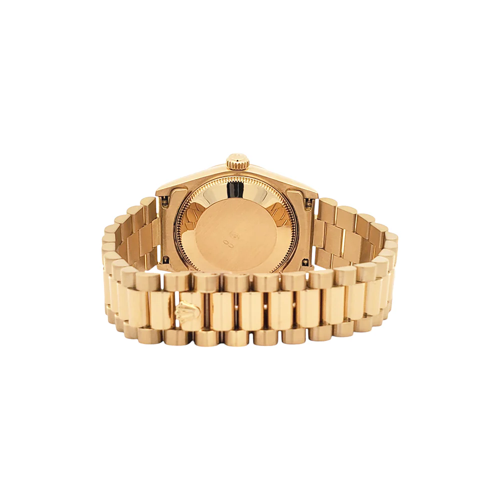 Rolex President Datejust 31mm Factory Champagne Diamond Yellow Gold Watch 68278 - Image 6