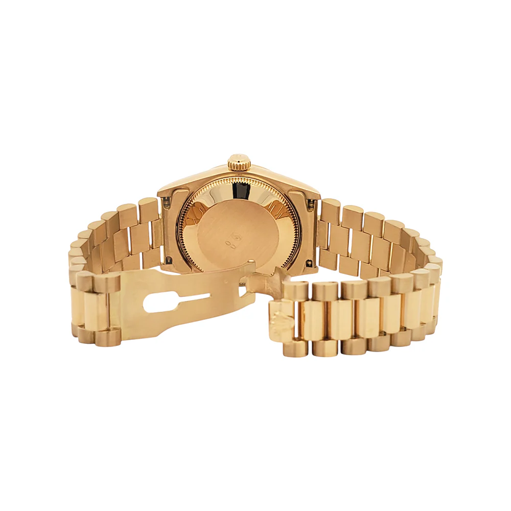 Rolex President Datejust 31mm Factory Champagne Diamond Yellow Gold Watch 68278 - Image 7