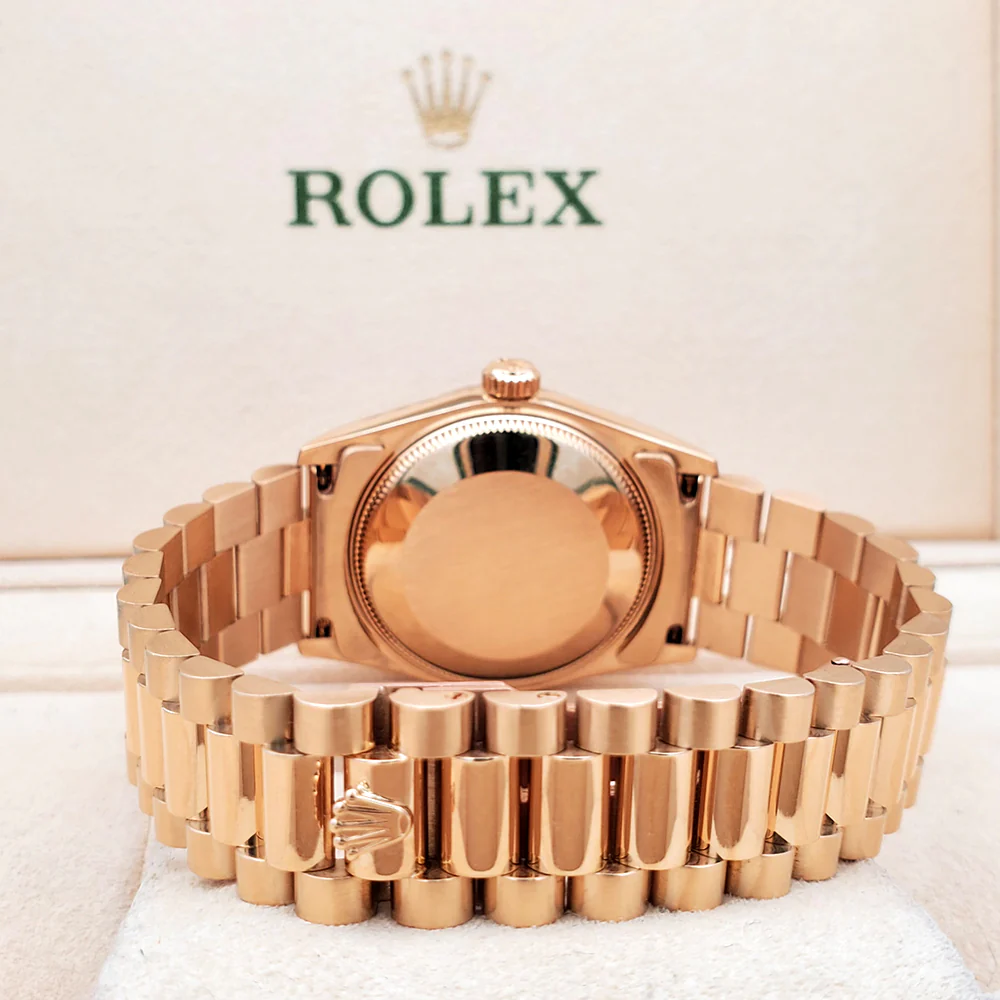 Rolex President Datejust 31mm Factory Champagne Diamond Yellow Gold Watch 68278 - Image 6