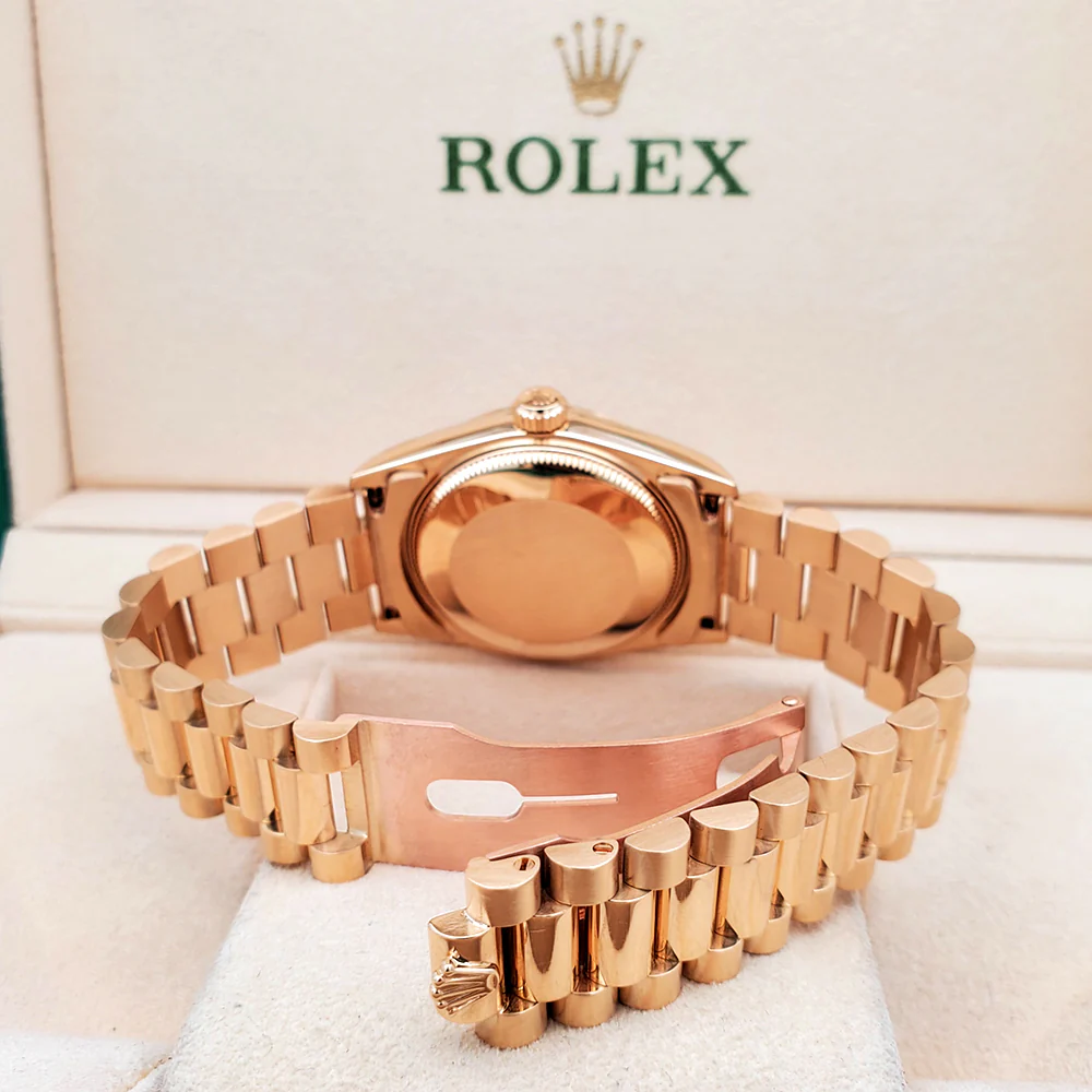 Rolex President Datejust 31mm Factory Champagne Diamond Yellow Gold Watch 68278 - Image 7