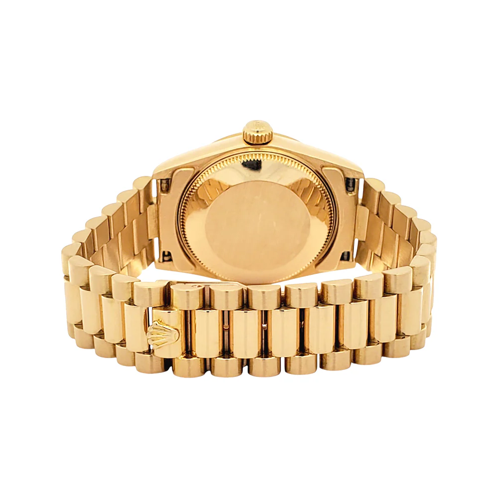 Rolex President Datejust 31mm Factory Champagne Diamond Yellow Gold Watch 68278 - Image 6