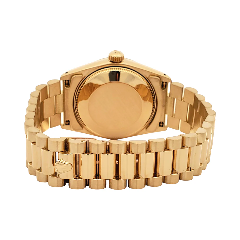 Rolex President Datejust 31mm Factory Champagne Diamond Yellow Gold Watch 68278 - Image 7