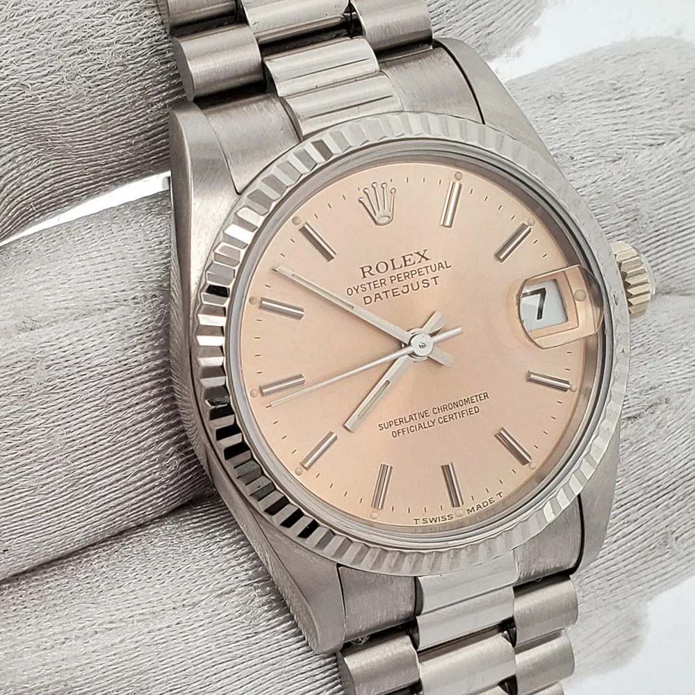Rolex President Datejust 31mm Index Dial White Gold Watch 68279 - Image 2