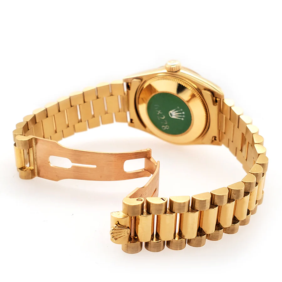 Rolex President Datejust 31mm Yellow Gold Watch with Factory Vignette Diamond Dial, Box Papers 68278 - Image 6