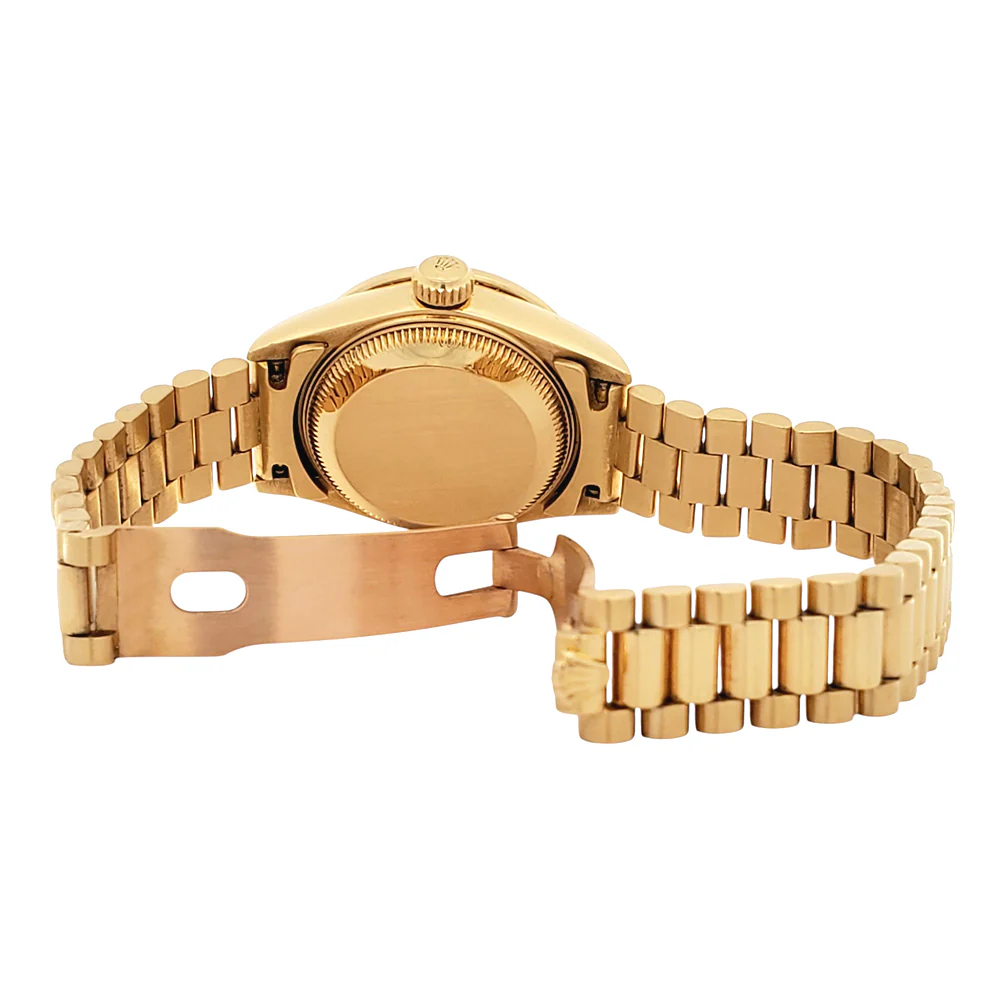 1995 Rolex President Datejust 69138 26mm Factory Champagne Diamond Dial/Bezel Yellow Gold Watch Papers - Image 8