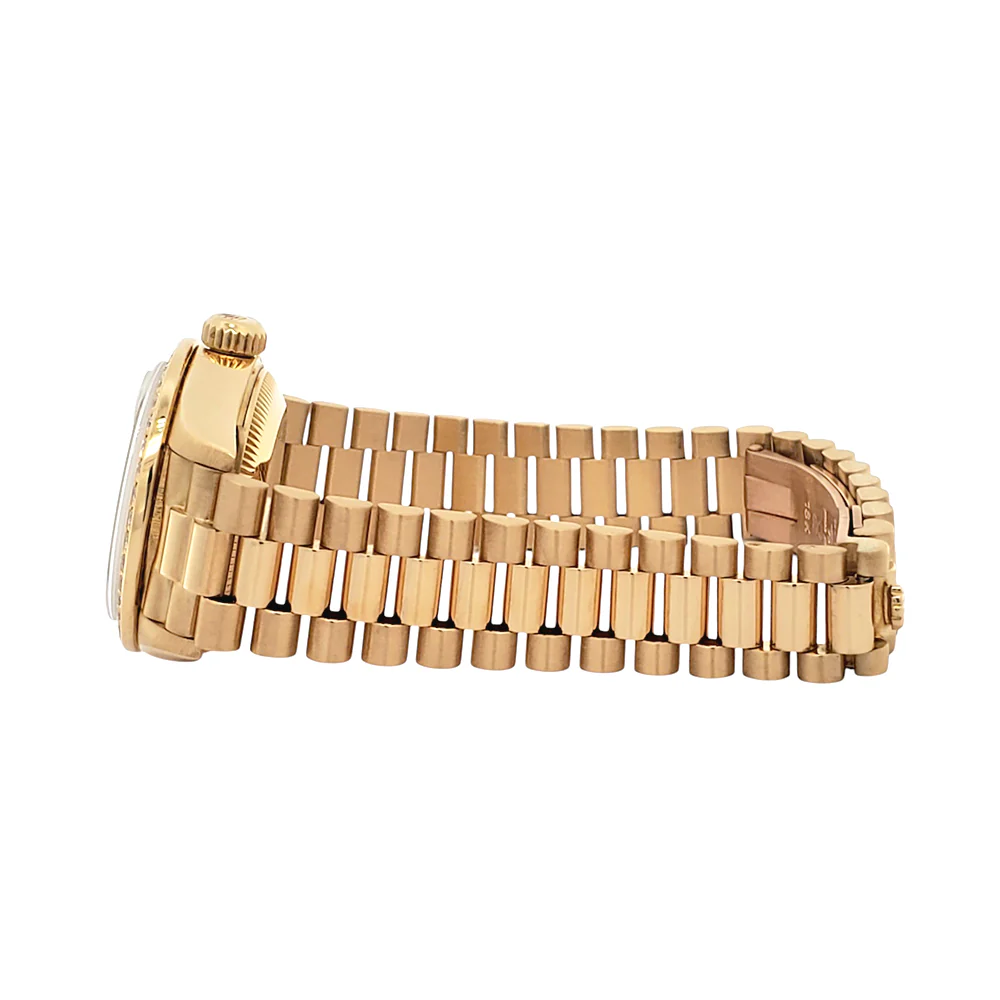 Rolex President Datejust 69138 26mm Factory Champagne Diamond Dial/Bezel Yellow Gold Watch - Image 7