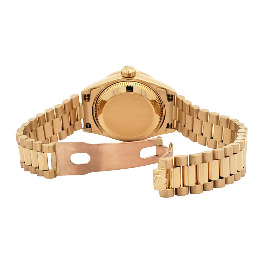 Rolex President Datejust 69138 26mm Factory Champagne Diamond Dial/Bezel Yellow Gold Watch - Image 9