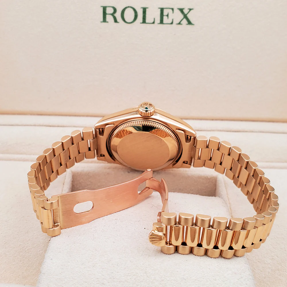 Rolex President Datejust 69178 26mm Champagne Diamond Dial Yellow Gold Watch Box Papers - Image 7