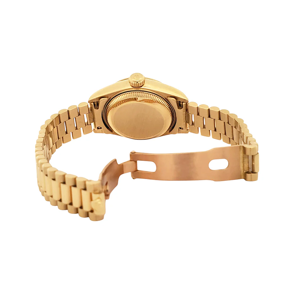 Rolex President Datejust 69178 Factory Black Diamond Dial Yellow Gold 26mm Watch Box Service Papers - Image 7