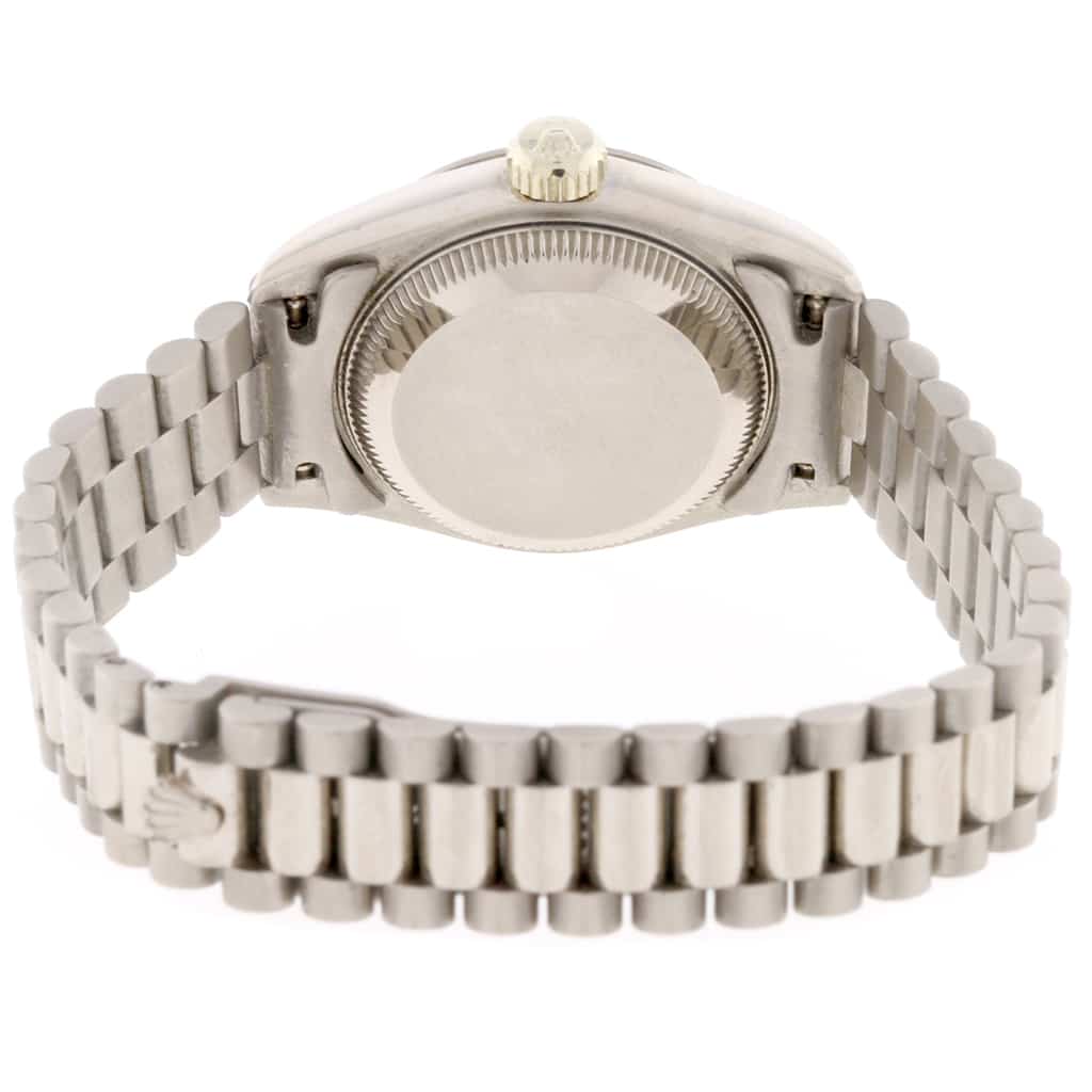 Rolex President Datejust Ladies 18K White Gold 26MM Original Diamond Dial Automatic Watch 69179 - Image 7