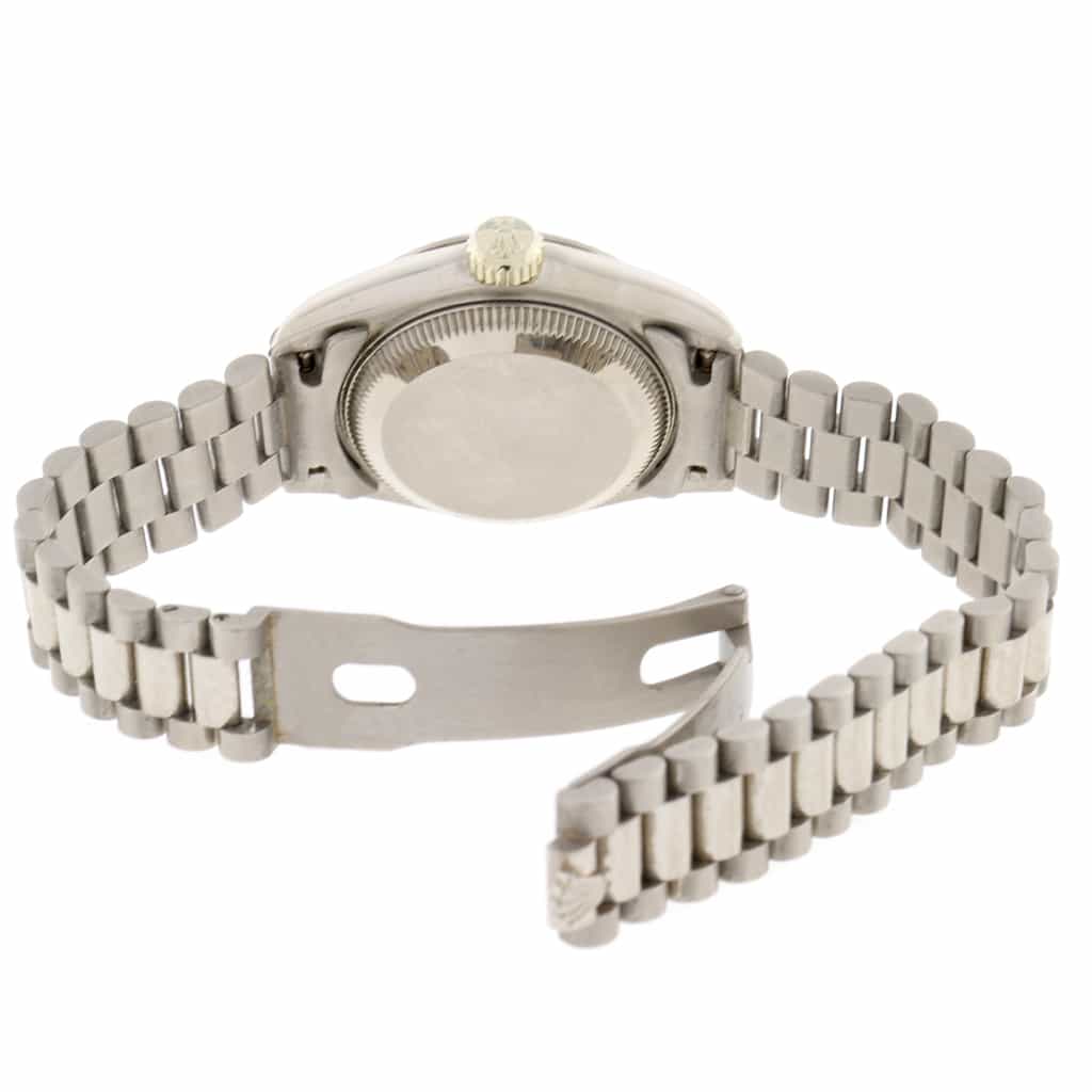 Rolex President Datejust Ladies 18K White Gold 26MM Original Diamond Dial Automatic Watch 69179 - Image 8