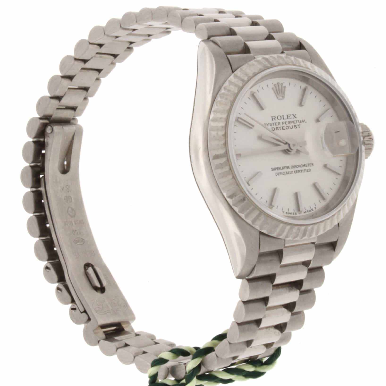 Rolex President Datejust Ladies 18K White Gold Silver Dial Automatic Watch 79179 - Image 10