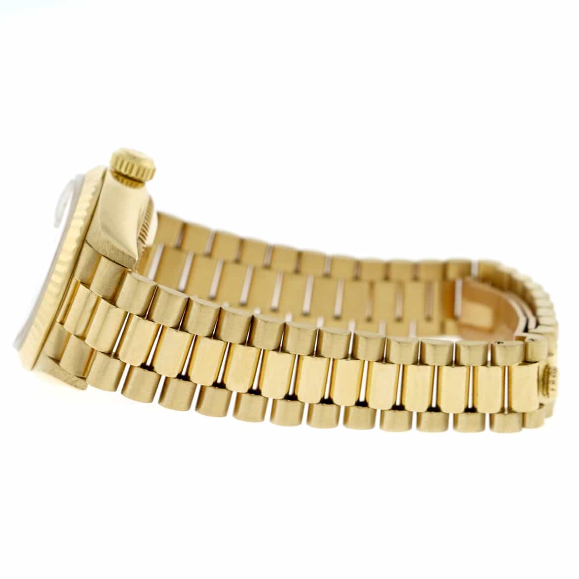 Rolex President Datejust Ladies 18K Yellow Gold 26MM Original Champagne Diamond Dial Automatic Watch 69178 - Image 8