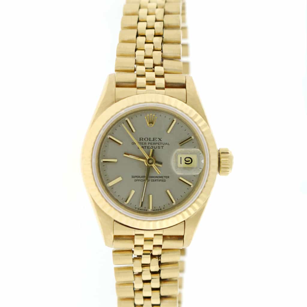 Rolex President Datejust Ladies 18K Yellow Gold 26MM Original Jubilee Stick Dial Automatic Watch 69178