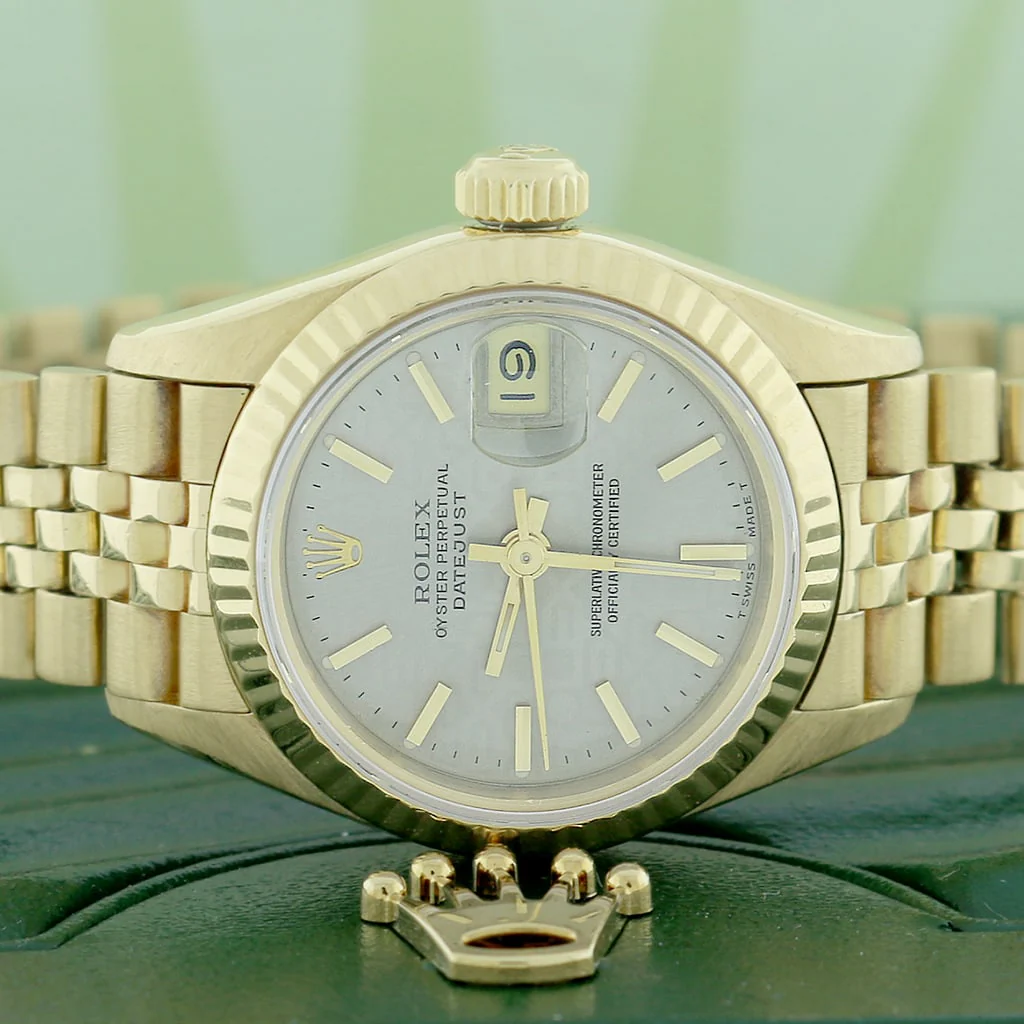 Rolex President Datejust Ladies 18K Yellow Gold 26MM Original Jubilee Stick Dial Automatic Watch 69178 - Image 2