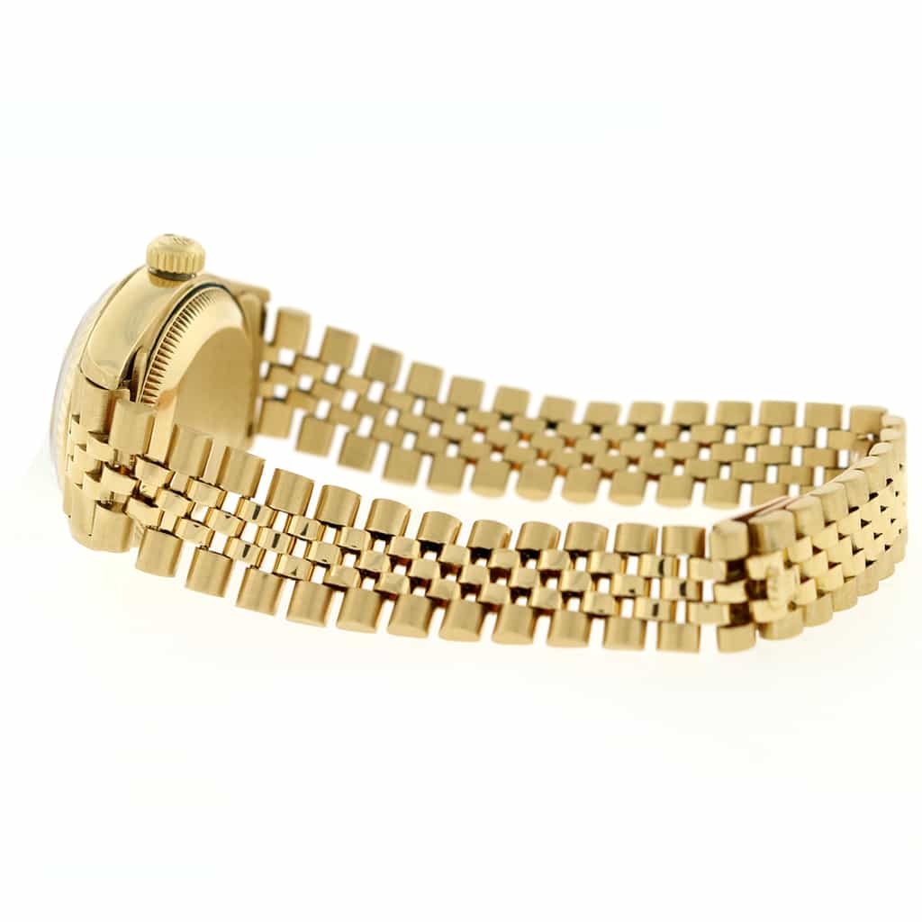 Rolex President Datejust Ladies 18K Yellow Gold 26MM Original Jubilee Stick Dial Automatic Watch 69178 - Image 7