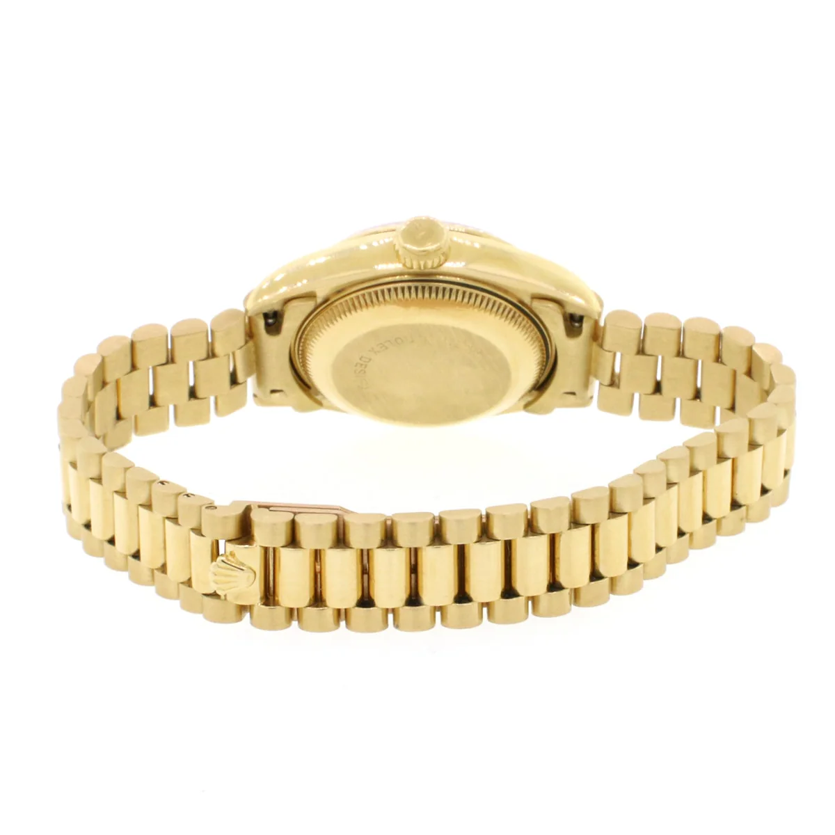 Rolex President Datejust Ladies 18K Yellow Gold 26MM Original White Roman Dial Automatic Watch 69178 - Image 5