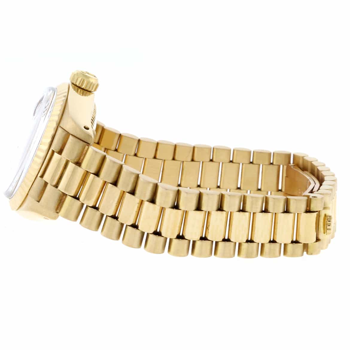 Rolex President Datejust Ladies 18K Yellow Gold Original Silver Diamond Dial 26MM Automatic Watch 6917 - Image 5