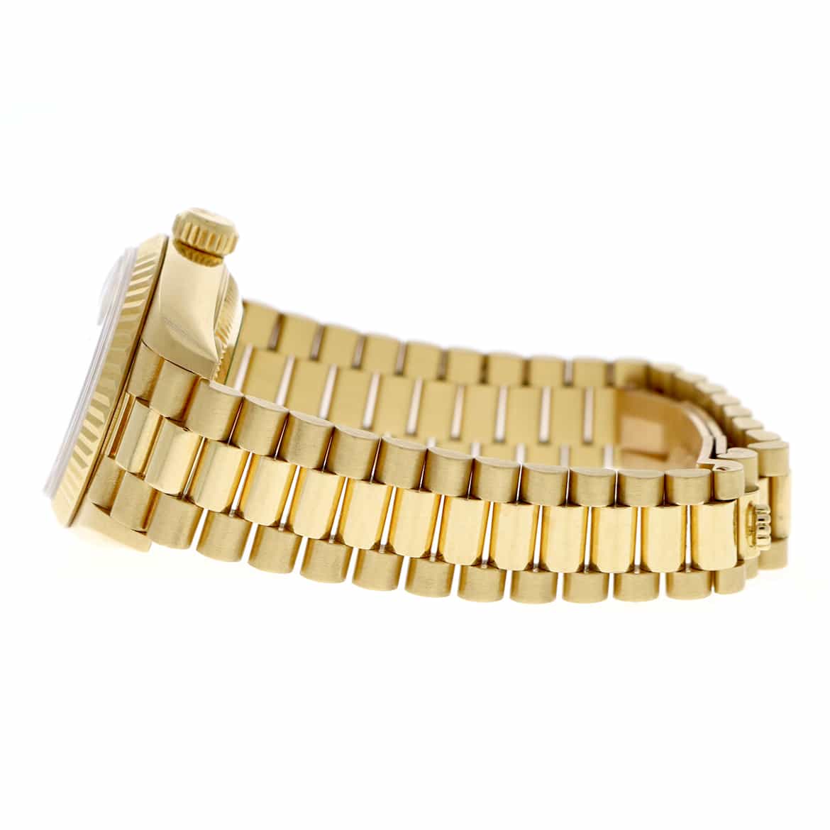 Rolex President Datejust Ladies 18K Yellow Gold Original Silver Index Dial 26MM Automatic Watch 69178 - Image 6