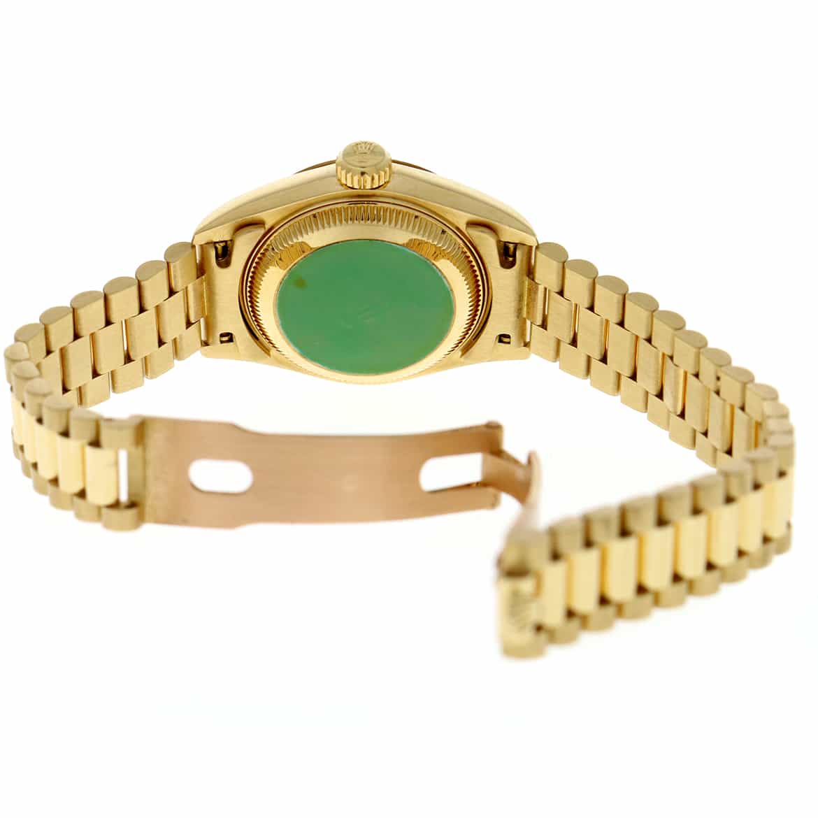 Rolex President Datejust Ladies 18K Yellow Gold Original Silver Index Dial 26MM Automatic Watch 69178 - Image 8