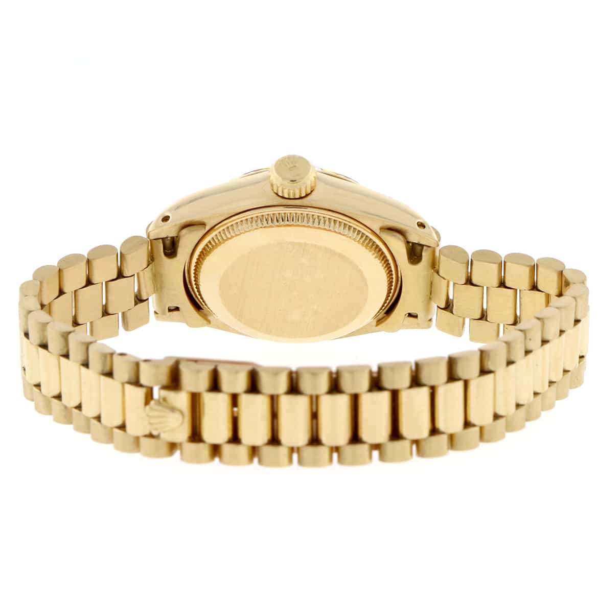 Rolex President Datejust Ladies 18K Yellow Gold Silver Stick Dial 26MM Automatic Watch 6917 - Image 8