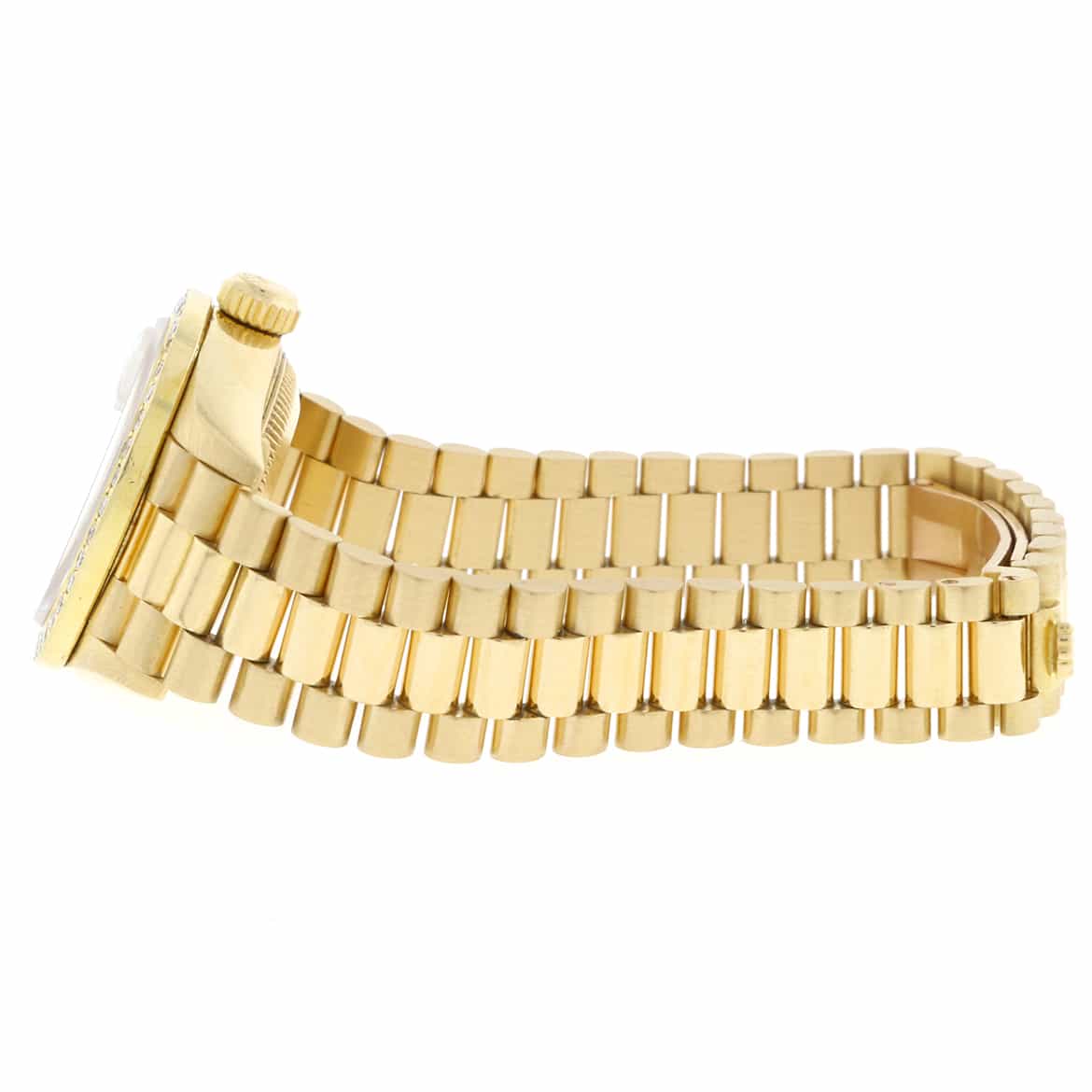 Rolex President Datejust Ladies Original Champagne Diamond Dial 18K Yellow Gold 26MM Watch w/Diamond Bezel 69178 - Image 9