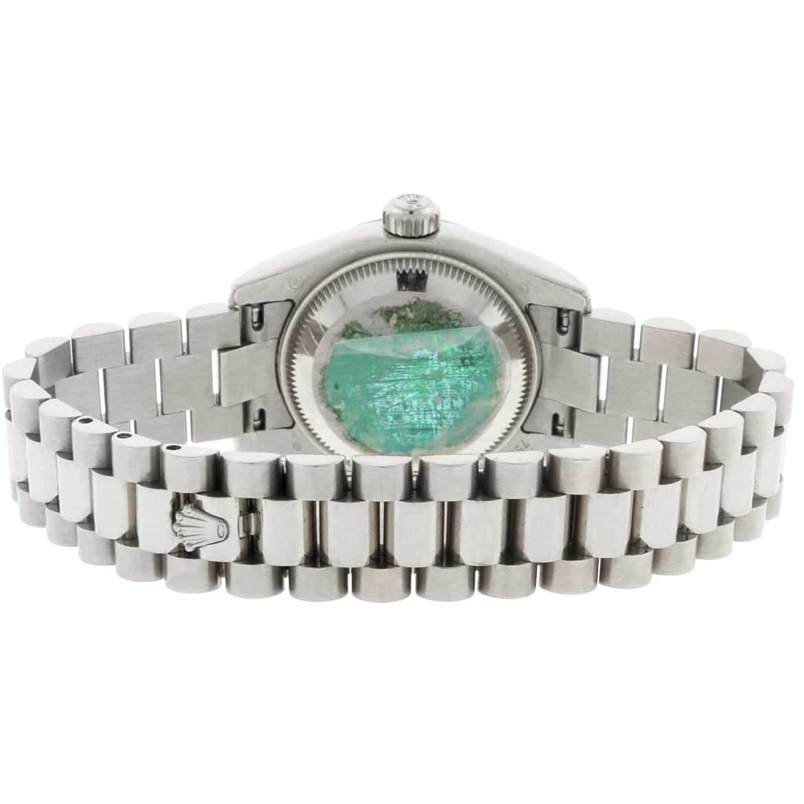 Rolex President Datejust Ladies Original Silver Diamond Dial 18K White Gold 26MM Automatic Watch 179179 - Image 6