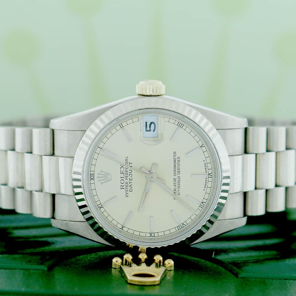 Rolex President Datejust Midsize 18K White Gold 31MM Automatic Watch 68279 - Image 2