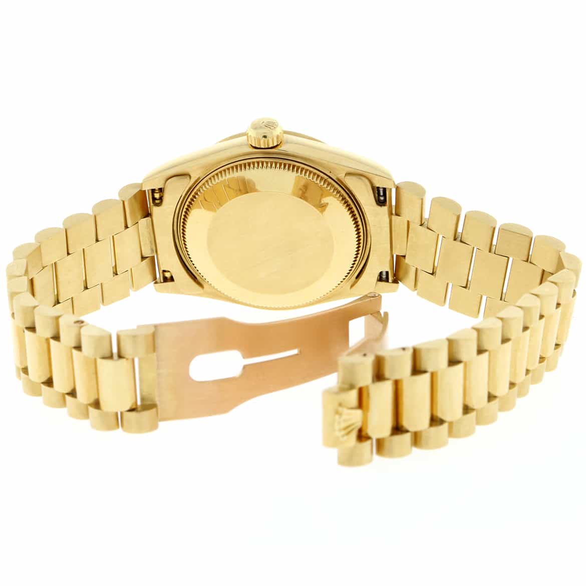 Rolex President Datejust Midsize 18K Yellow Gold 31MM Automatic Watch 68278 w/Diamond & Emerald Dial - Image 11