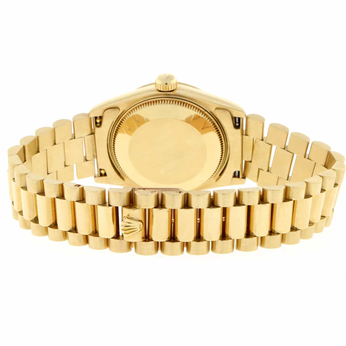 Rolex President Datejust Midsize 18K Yellow Gold 31MM Automatic Watch 68278 w/Diamond & Emerald Dial - Image 12