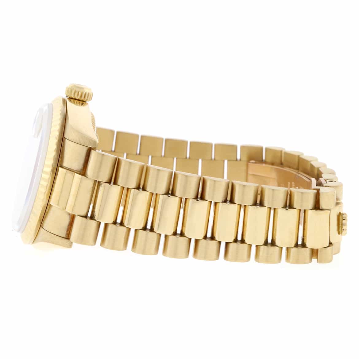 Rolex President Datejust Midsize 18K Yellow Gold Factory Champagne Stick Dial 31MM Watch 68278 - Image 6