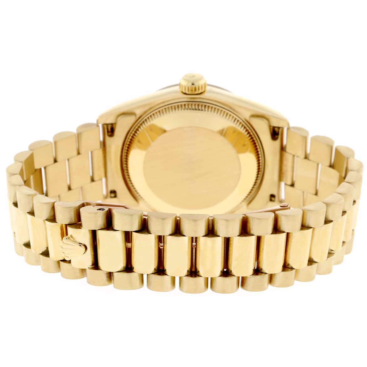 Rolex President Datejust Midsize 18K Yellow Gold Factory Champagne Stick Dial 31MM Watch 68278 - Image 7
