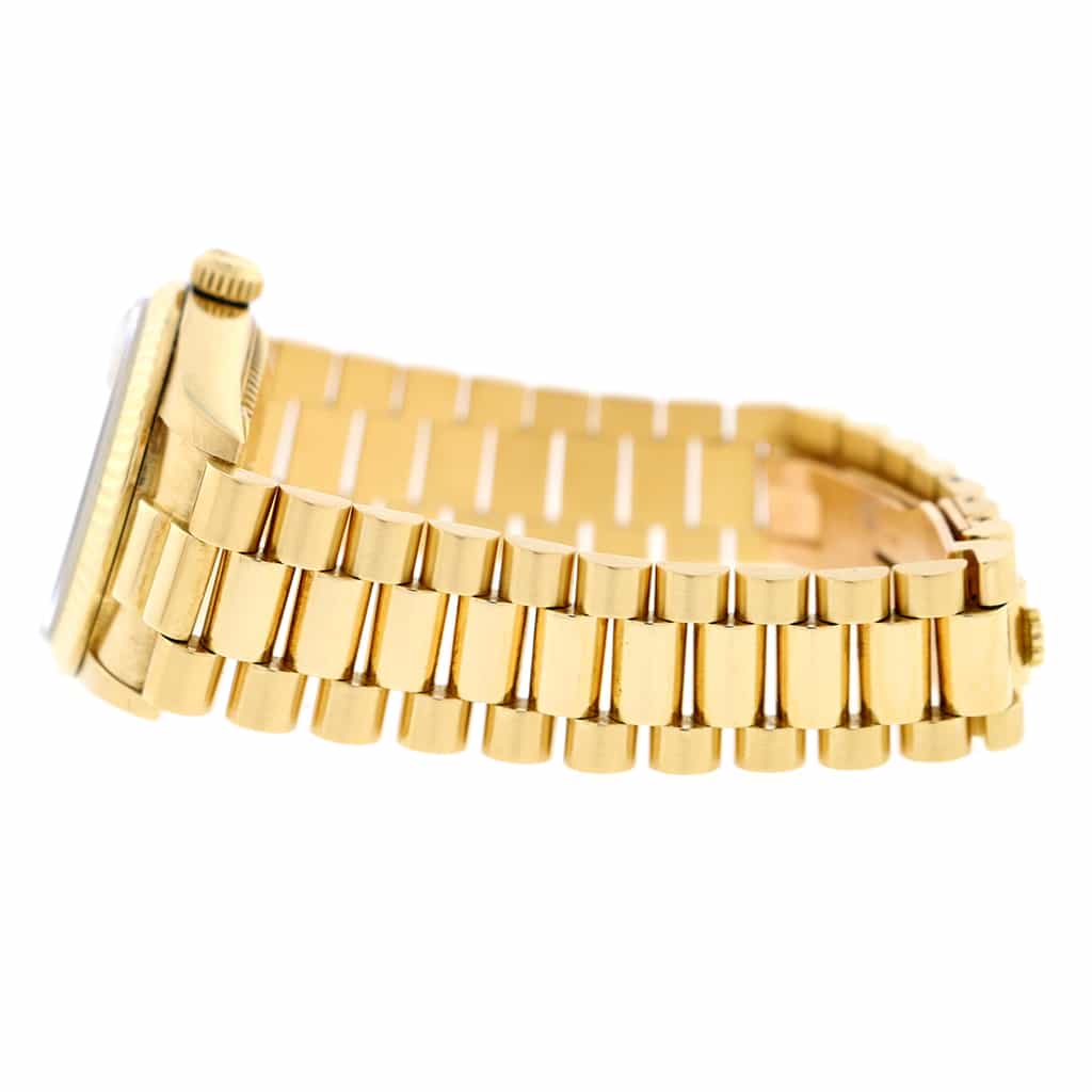 Rolex President Datejust Midsize 18K Yellow Gold Original Champagne Diamond Dial 31MM Automatic Watch 68278 - Image 9