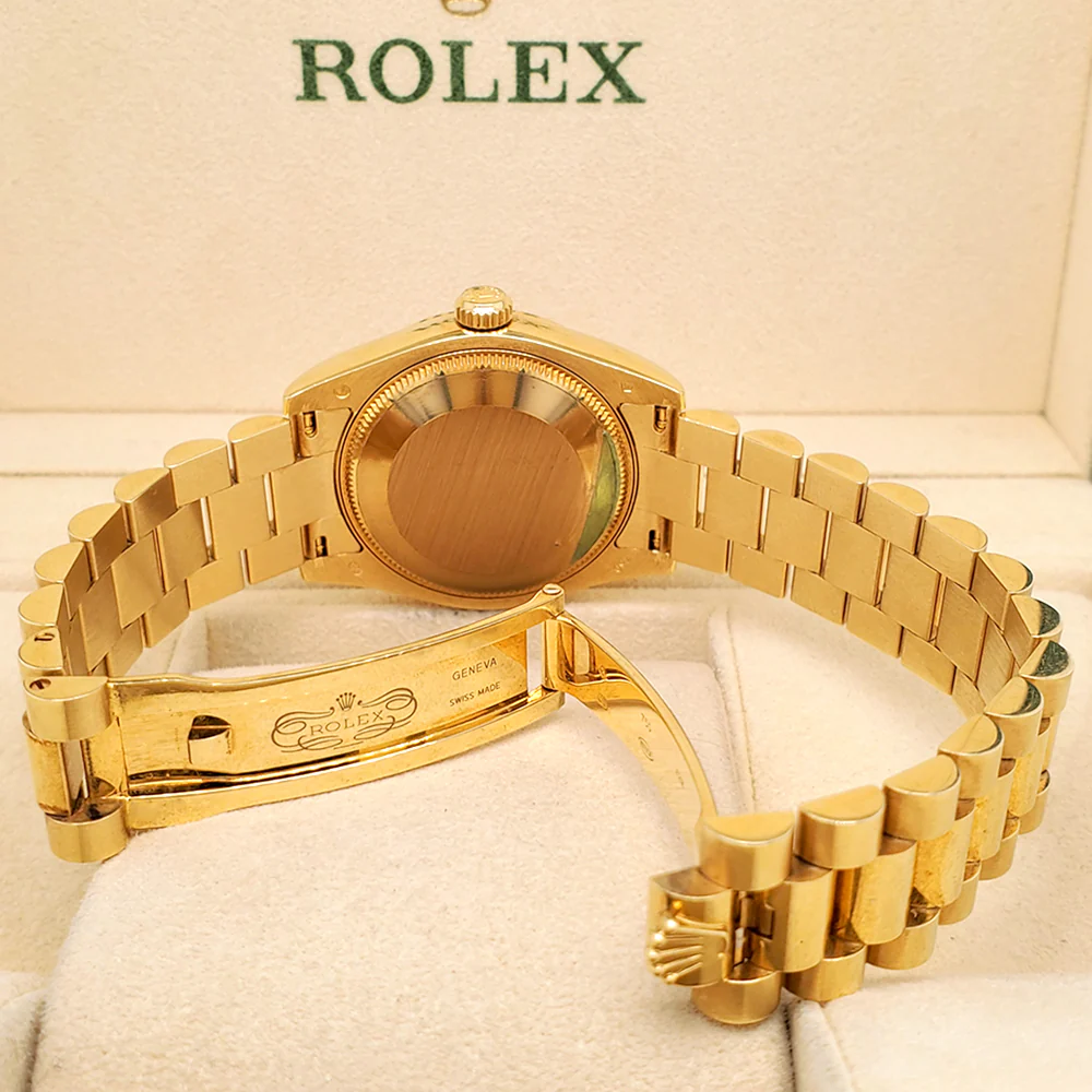 Rolex President Datejust Midsize 31mm Factory Diamond Dial Yellow Gold Watch 178278 - Image 6