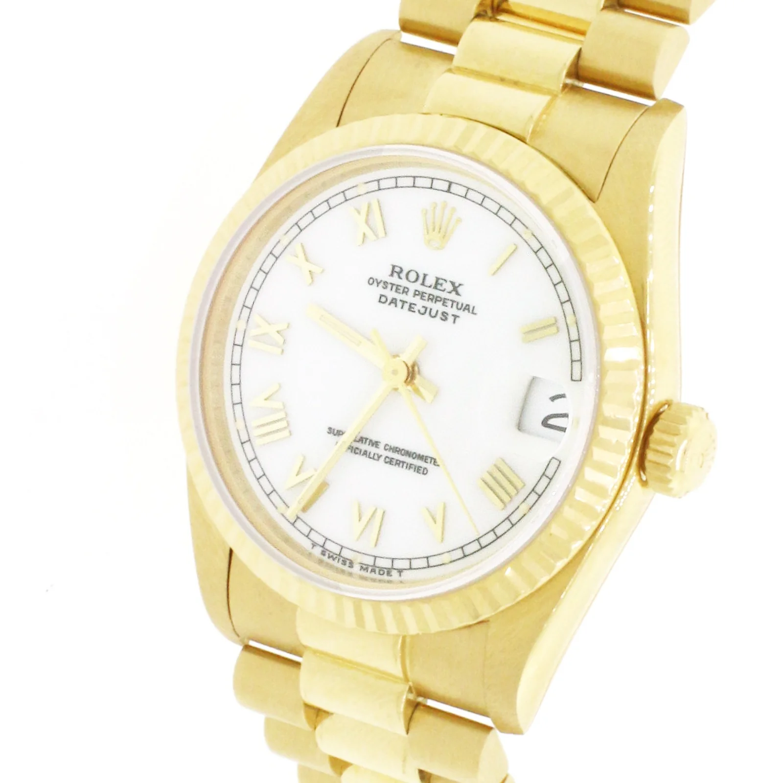 Rolex President Datejust Midsize 31mm Yellow Gold Watch 68278 Box Papers - Image 8