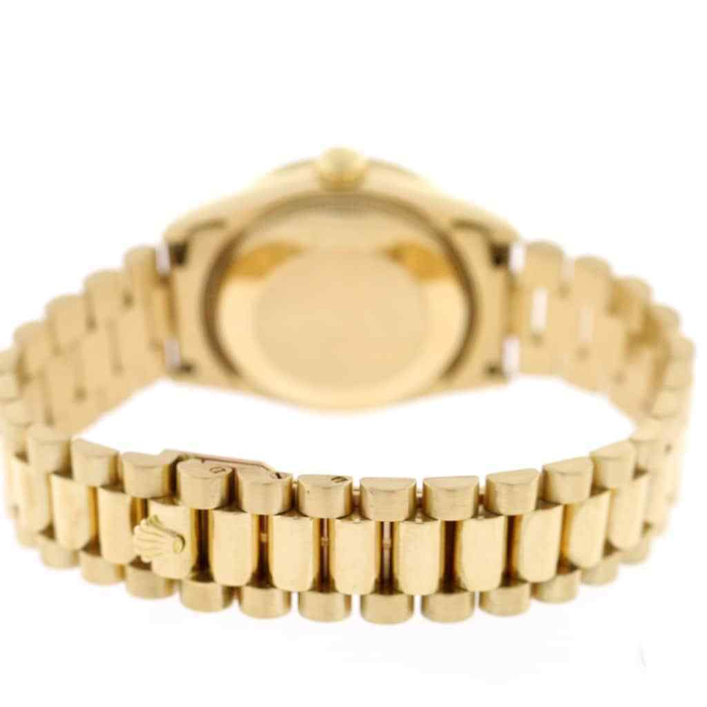 Rolex President Datejust Midsize Gold Factory Diamond Dial 68278 w/Diamond Bezel - Image 3