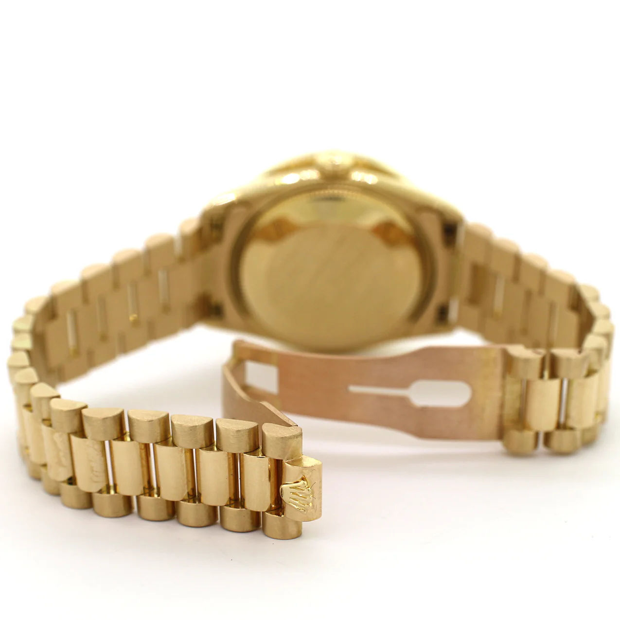 Rolex President Datejust Midsize 31MM Yellow Gold Watch Custom w/Blue Diamond Dial & Bezel 68278 - Image 6