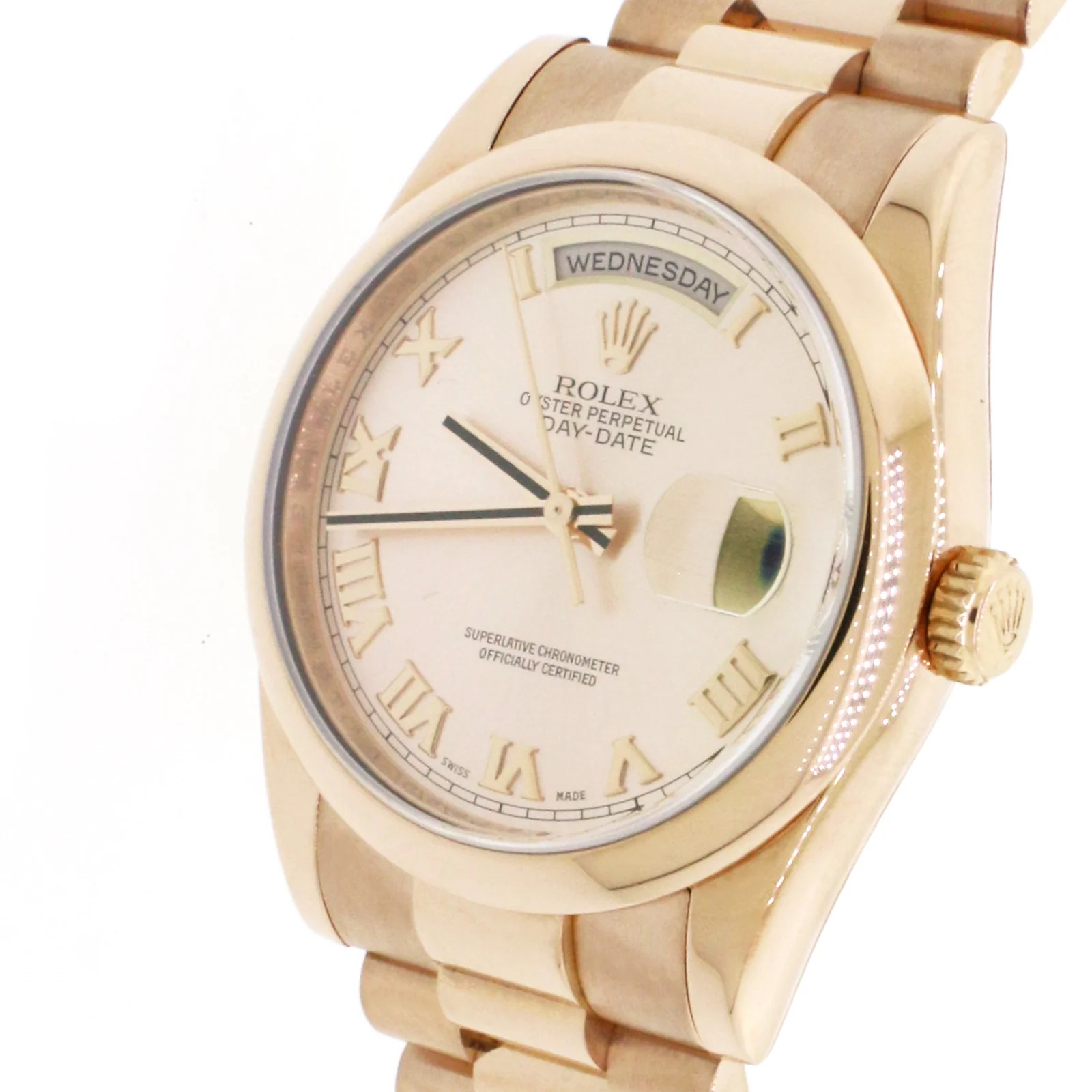Rolex President Day-Date 18K Everose Pink Roman Dial 36mm Automatic Mens 118205 Box & Papers - Image 2