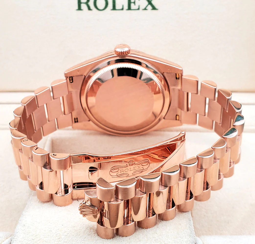 Rolex President Day-Date 18K Rose Gold 36mm 118235 Pink Roman Dial Watch - Image 6