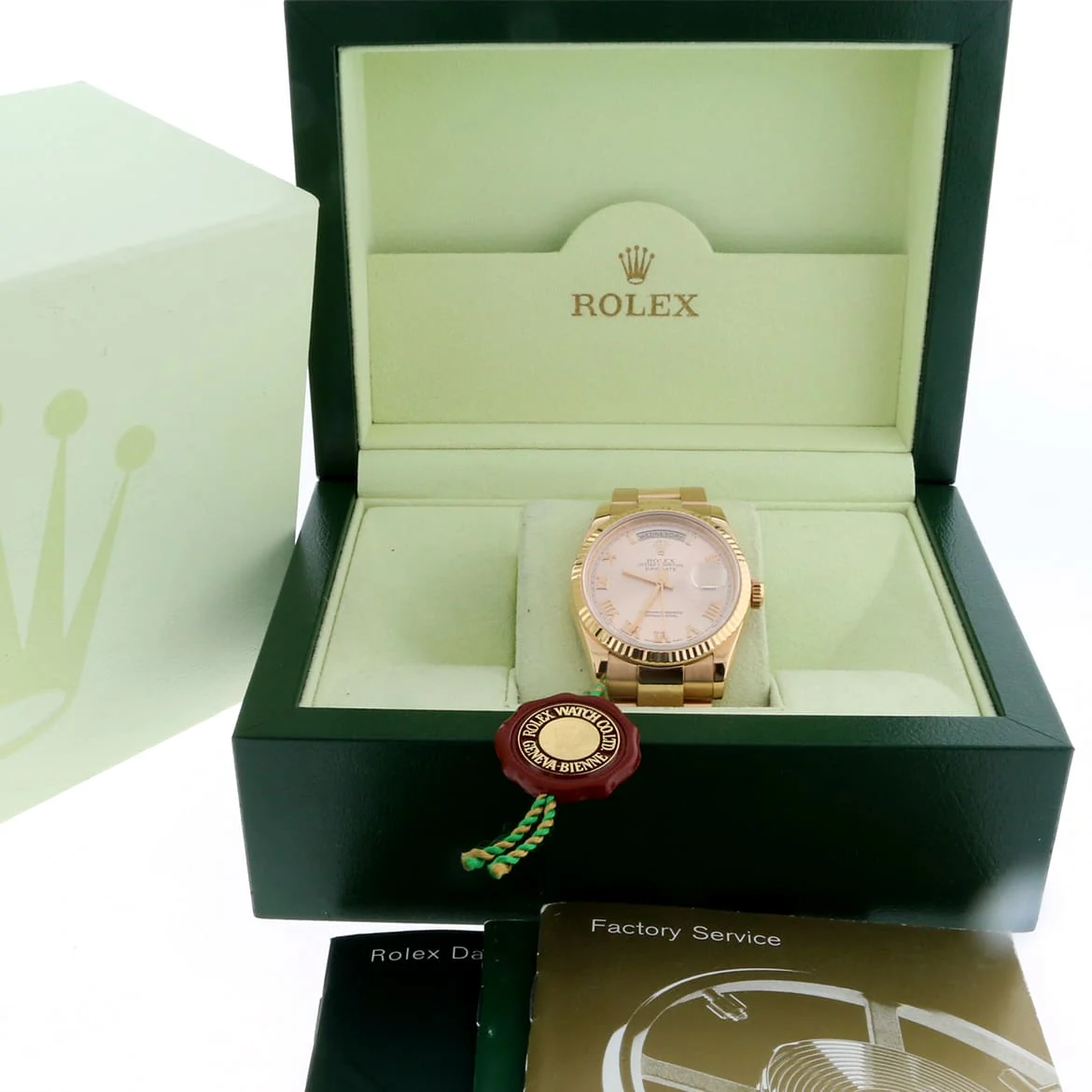Rolex President Day-Date 18K Rose Gold 36MM Pink Roman Dial Automatic Mens Oyster Watch 118235 - Image 3