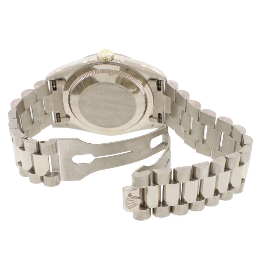 Rolex President Day-Date 18K White Gold 36MM Double-Quick Factory Index Dial Automatic Mens Watch 18239 - Image 8