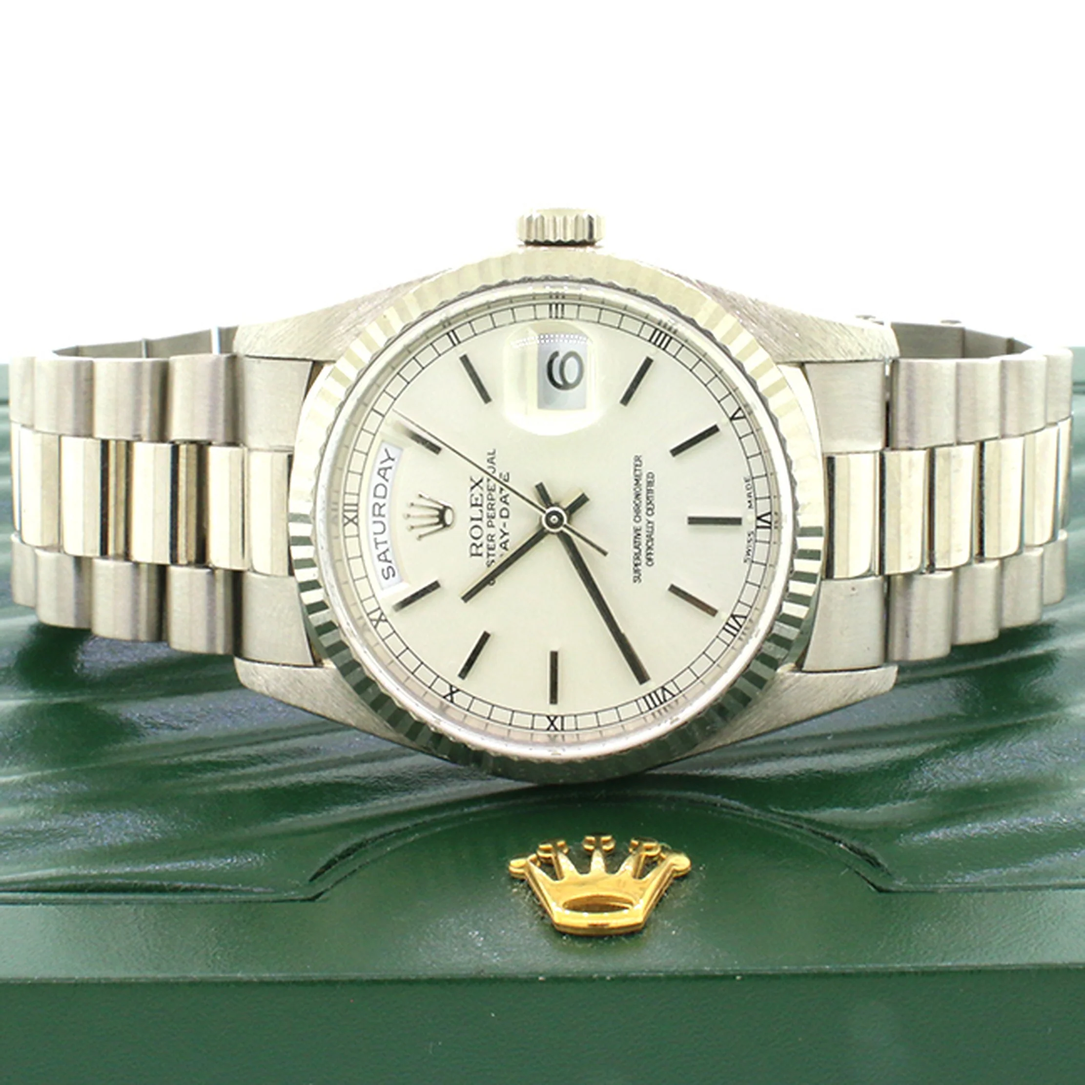 Rolex President Day-Date 18K White Gold 36MM Double-Quickset Automatic Mens Watch 18239 - Image 2