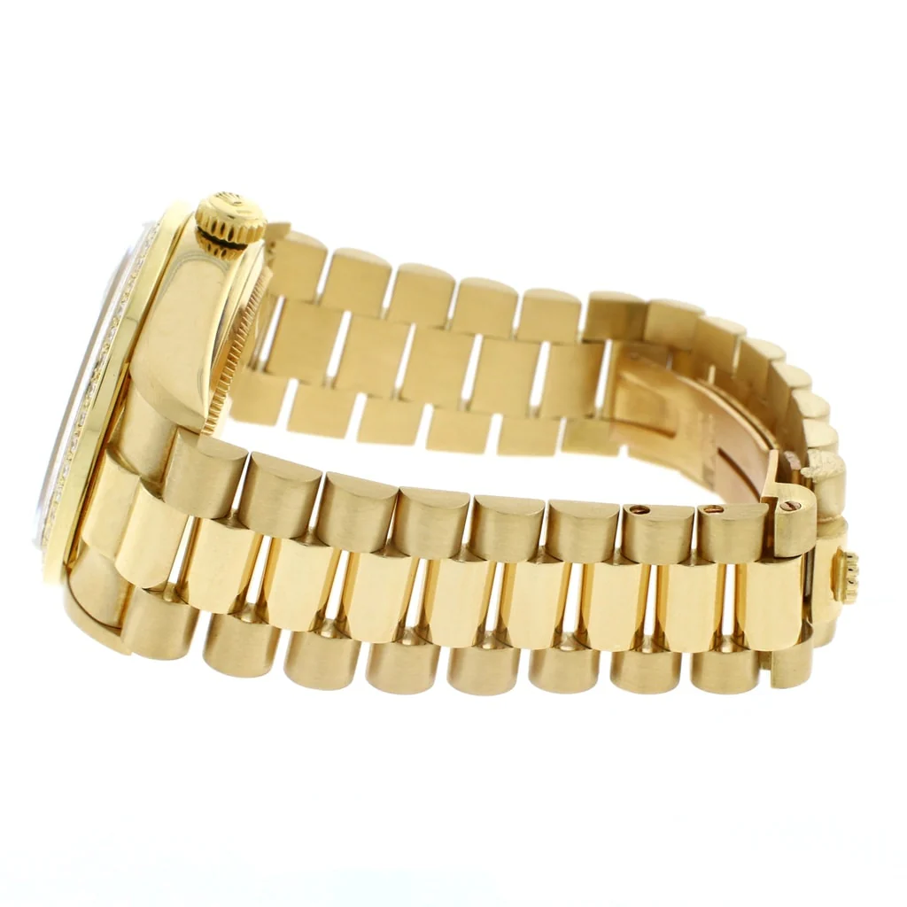 Rolex President Day-Date 18K Yellow Gold 36MM Automatic Mens Watch 18038 w/Champagne Diamond Dial & Bezel - Image 5