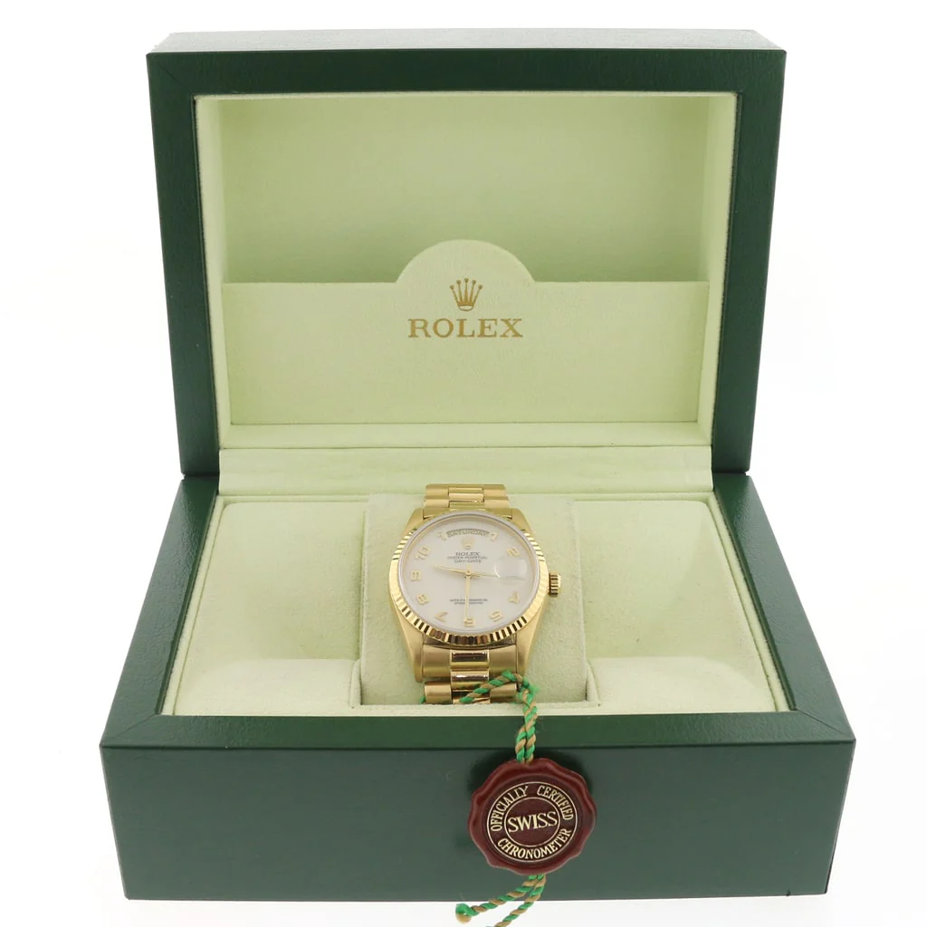 Rolex President Day-Date 18K Yellow Gold 36MM Factory Jubilee Cream Dial Automatic Mens Watch 18038 - Image 3