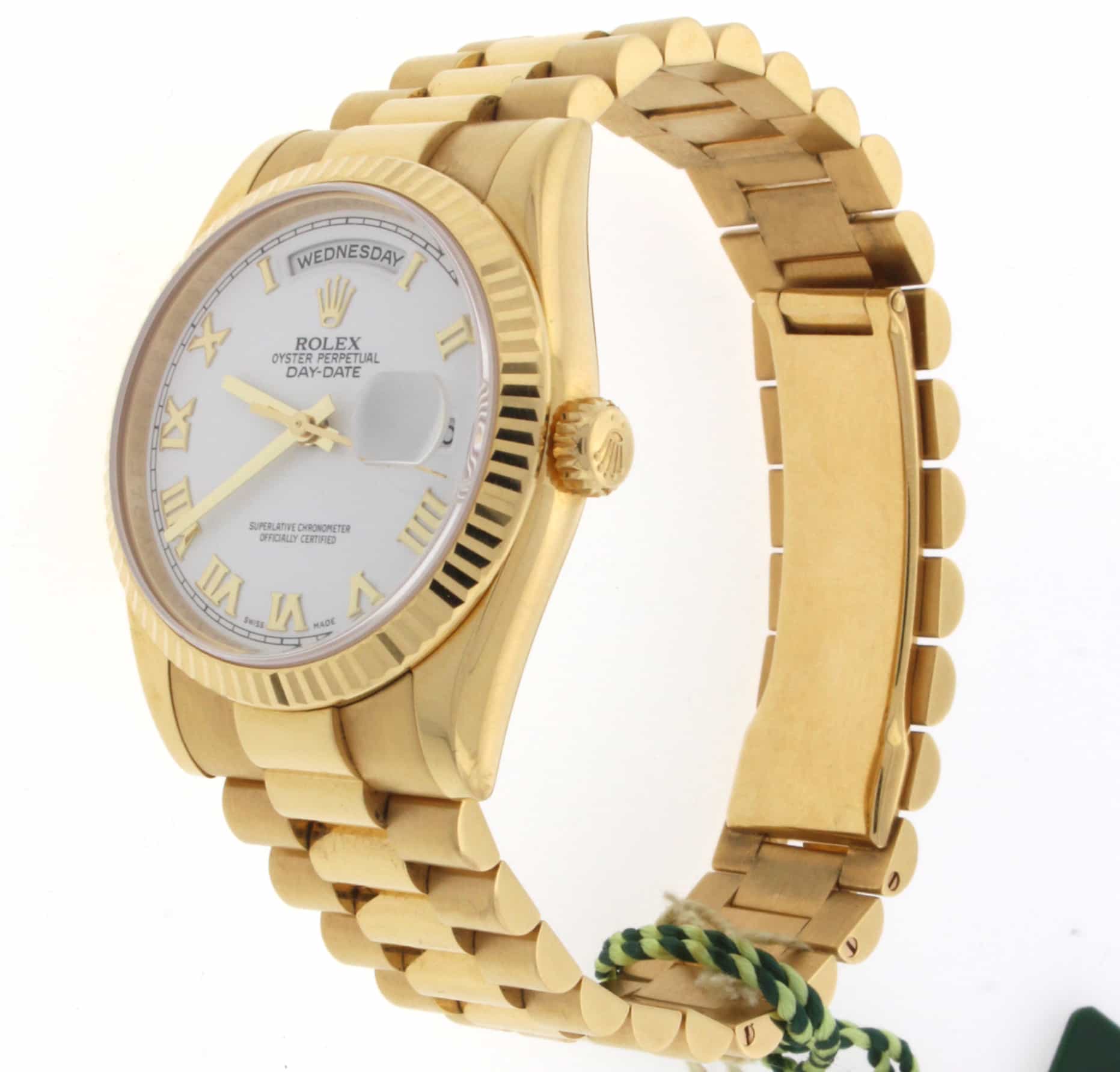Rolex President Day-Date 18K Yellow Gold White Dial 36MM Watch 118238 - Image 4