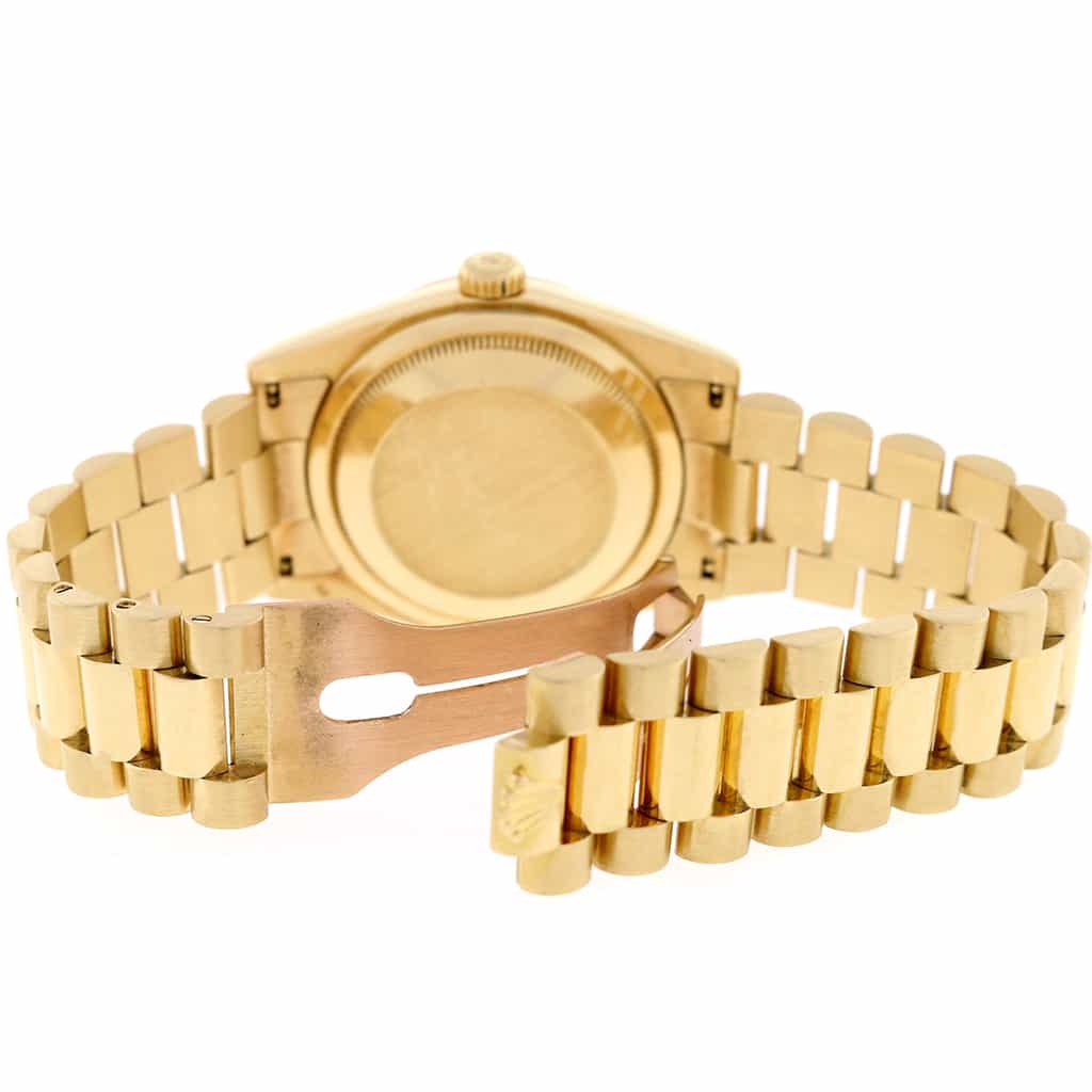 Rolex President Day-Date 18K Yellow Gold Brown Tapestry Dial 36MM Automatic Mens Watch 118208 - Image 7