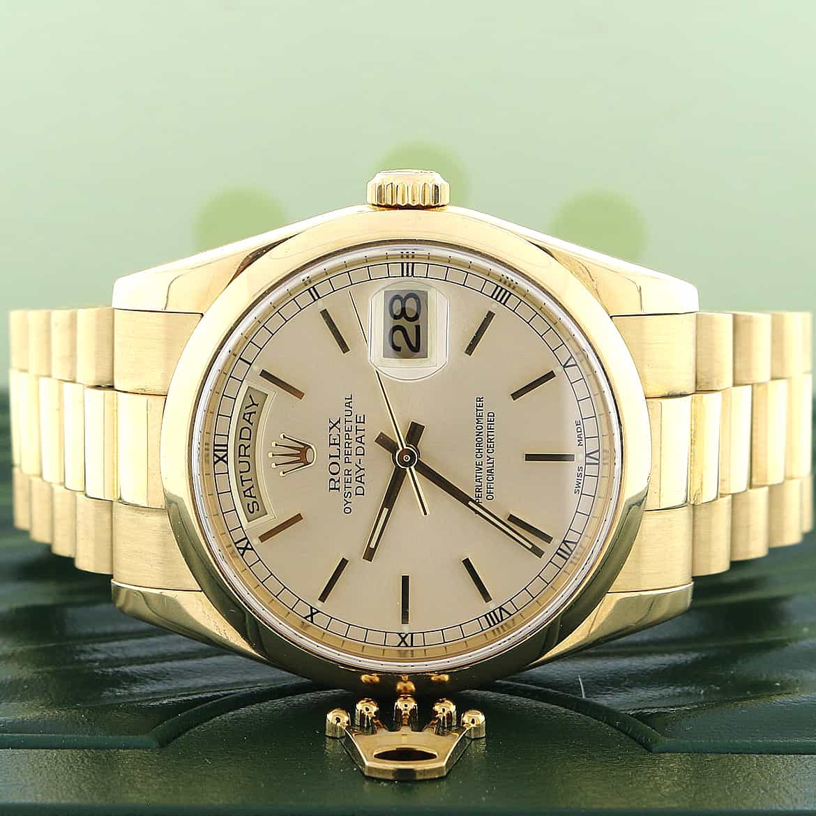 Rolex President Day-Date 18K Yellow Gold Champagne Dial 36MM Automatic Mens Watch 118208 - Image 2
