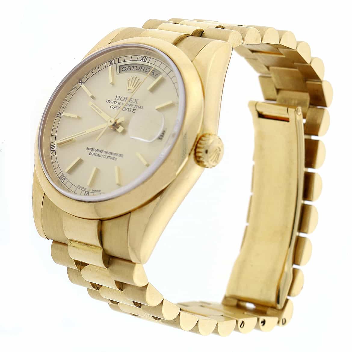 Rolex President Day-Date 18K Yellow Gold Champagne Dial 36MM Automatic Mens Watch 118208 - Image 5