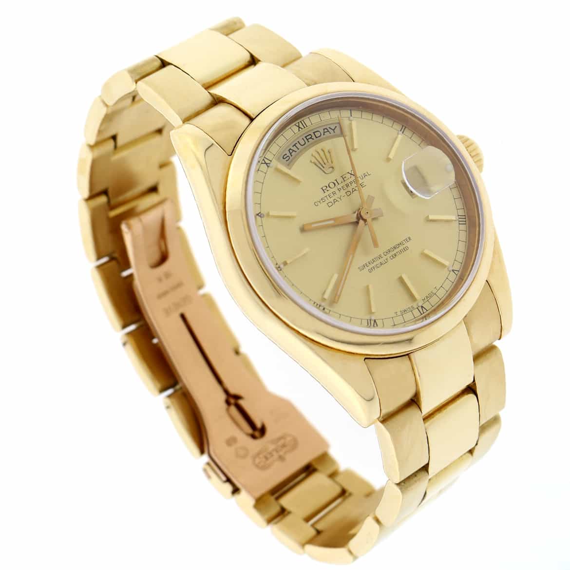 Rolex President Day-Date 18K Yellow Gold Champagne Dial 36MM Automatic Mens Watch 118238 - Image 6